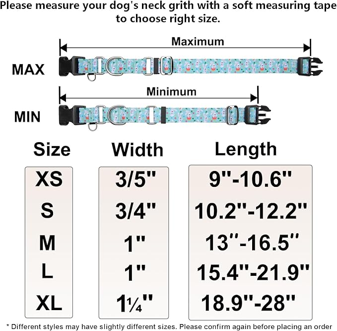 Easter Martingale Collar for Dogs with Buckle Bunny Dog Collar Adjustable Soft Nylon Girl Dog Collars for Small Dogs, Green Rabbit