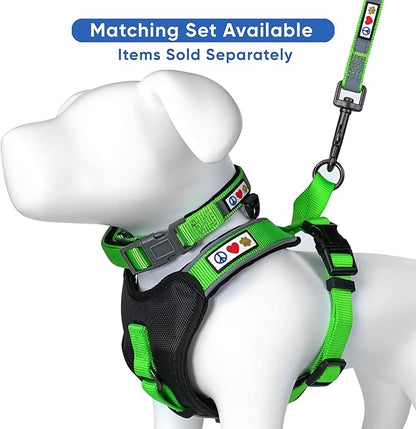 Pawtitas Lumberjack Padded Martingale Collar for Dogs | Soft Neoprene Dog Collar for Your pet's Comfort Made with Reflective Band for Maximum Visibility | Fits Small and Large Pets - Small Green