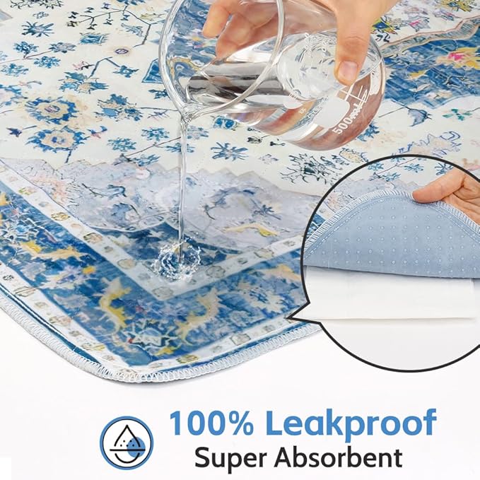 Washable Pee Pads for Dogs, 2 Pack Reusable Puppy Training Pads 40"x26" Super Absorbent Waterproof Dog Training Pads, Non-Slip Potty Pads, Whelping Pads Litter Mat