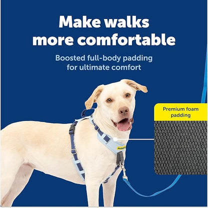 PetSafe Easy Walk Comfort No-Pull Dog Harness - Better Walk Training Harness - Full Body Padded Design - Durable Fabric - 5 Point Adjustable Fit - Everyday Leash Training - Blue - Large