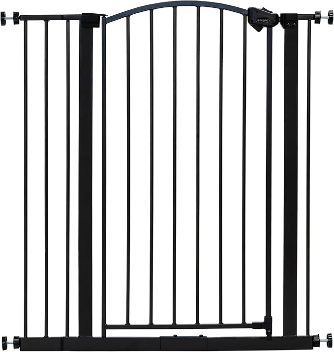 Regalo 36" Extra Tall Home Accent Arch Baby Gate for Doorways & Bottom of Stairs, Pressure Mount for Babies, Toddlers & Pets, Ages 6-24 Months, Tested & Safe, White