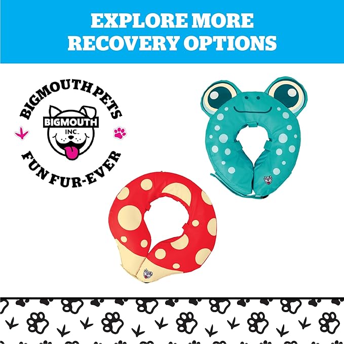 Rainbow Inflatable Dog Recovery Collar, Comfortable Cone Replacement for Pet Surgery, Protective Collars to Prevent Licking & Biting, Size Medium
