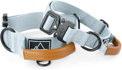 Made to ROAM Premium Explorer Control Collar - Adjustable Heavy Duty Nylon Dog Collar with Quick-Release Metal Buckle and Handle (Alaska Daybreak, Control Size 4)
