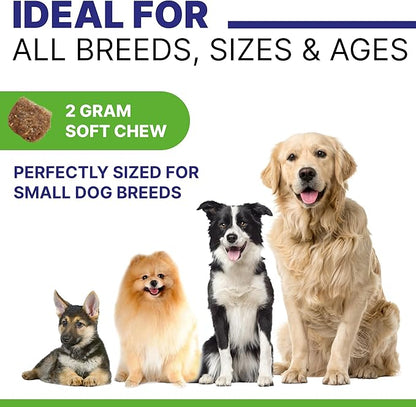 Advanced Dog Calming Chews - Anxiety Relief Treats w/Melatonin + Valerian Root - Calm & Sleep Aid Bites - Stress Relief During Fireworks Storms Separation - Anti Anxiety & Aggression Pill