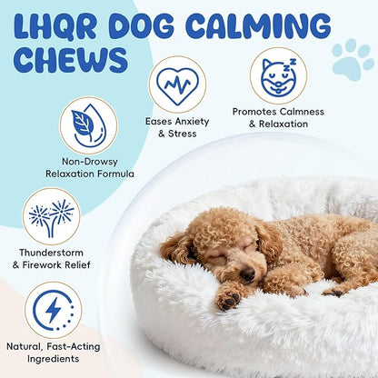 Calming Chews for Dogs: Dog Anxiety Relief Support - to Help Reduce Stress, Sleep Aid for Separation, Barking, Separation, Mental Wellbeing Postbiotic Blend 200 Soft Chews