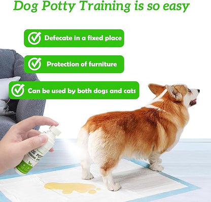 Dog Potty Training Spray & NO-GO Area Spray, Puppy Pee Spray, 8 Fl Oz Large Size, Ideal for Large Dogs and Multi-Dog Households