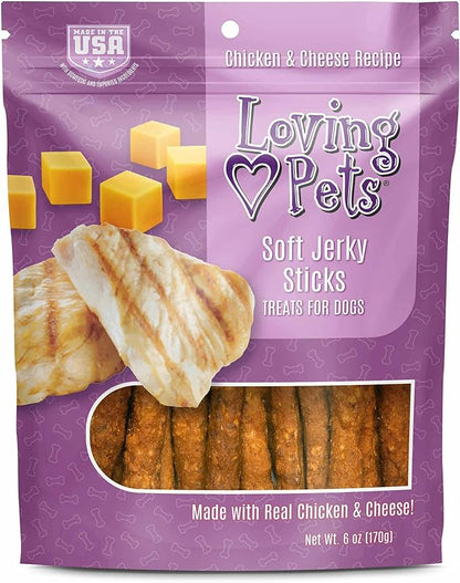 Loving Pets Soft Jerky Dog Treats – Real USA-Sourced Meat Dog Snacks for Training, Puppies & Everyday Reward – Soft, Chewy Dog Treats for Small, Medium & Large Dogs – Wheat & Corn Free