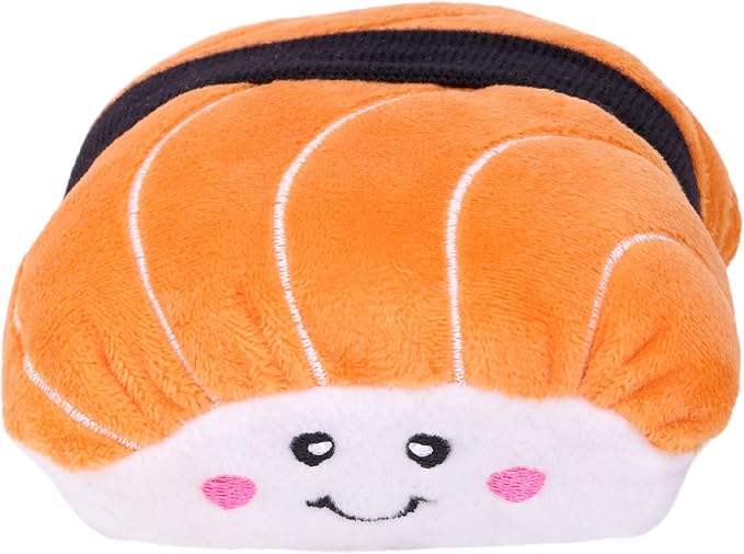 ZippyPaws NomNomz - Dog Squeaky Toys to Keep Them Busy, Funny Food Plush for Small & Medium Dogs, Cute Stuffed Puppy Toy, Pet Products, Gift for Dogs of All Breeds, Soft and Cuddly - Sushi