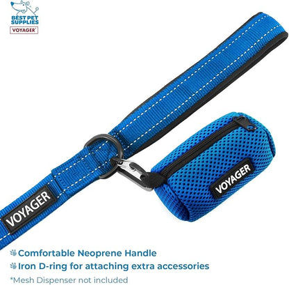 Voyager Dog Harness Dual Leash Attachment No-Pull Control Adjustable Soft but Strong Pet Harness for Medium and Large Dogs with 3M Reflective Technology, Leash Set Royal Nylon, XS (Chest: 13-16")
