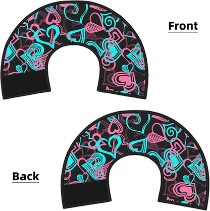 Adjustable Dog Cones Abstract Love Hearts Pattern, Lightweight Soft Recovery Collar for Small Medium Large Dogs and Cats After Surgery, Protective Cone Alternative, Elizabethan Collar