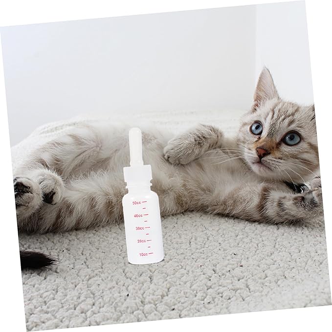 3pcs Pet Milk Bottle Kit Plastic Feeding Bottles for Nursing Puppies Kittens Portable Easy to Clean