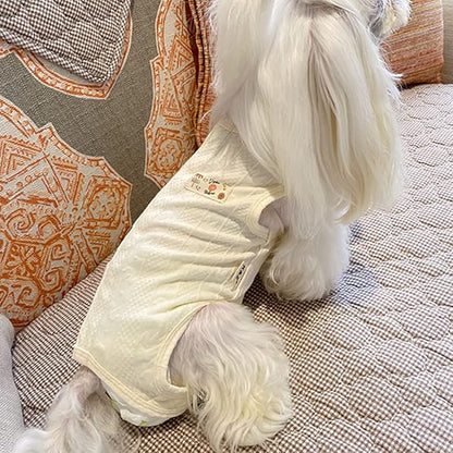 Recovery Suit for Dog After Surgery Cut Pet Recovery Shirt Dog Abdominal Wounds Bandages,Wound Protective Dog OneSize for Surgery Female Dog Vest Prevent Licking,Substitute E-Collar（RSS08-Vyellow-M）