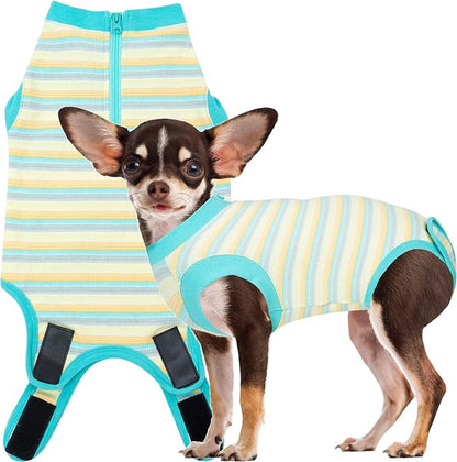 Recovery Suit for Dogs,Dog Cone Alternative Zipper Surgery Suit Female Spay,Soft Dog Surgery Suit for Anti Licking,Breathable Surgical Suit for Dogs Female Spay