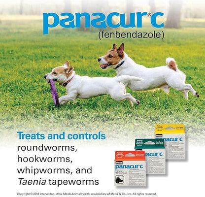 Panacur C Canine Dewormer Dogs 1 (3 Packets) Gram Each Packet Treats 10 lbs