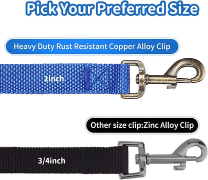 HIKISS Long Dog Leash Obedience Recall Training Agility Lead with Thickening Material for Large Dog - 15ft 20ft 30ft 50ft 100ft Training Leash(Blue 30ft)