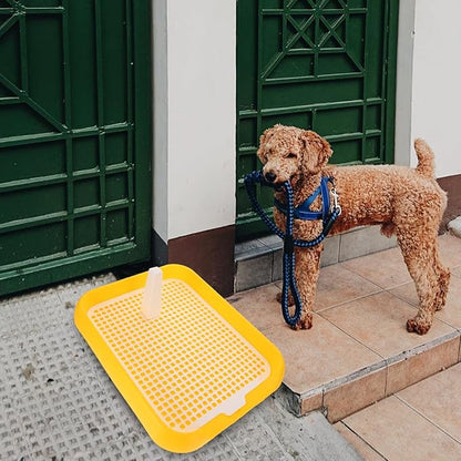 ULTECHNOVO Dog Litter Box Mesh Training Toilet Potty Tray for Puppy and Small Size Dog Indoor Dogs Potty Training Pads Holder for Small and Medium Dogs Pee Pad Holder