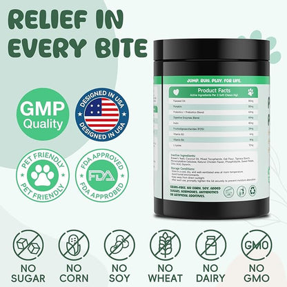 200 PCS Probiotics for Dogs - Digestive Enzymes & Prebiotics for Gut Health, Probiotic Dog Chews Diarrhea Relief & Gas Treatment, Pumpkin Formula for Sensitive Stomachs & Itchy Skin Support