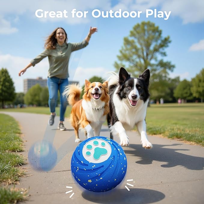 Lovkid Smart Interactive Dog Toys – Vibrating & Rolling Chew-Resistant E-TPU Dog Ball for Aggressive Chewers, USB-C Rechargeable and Waterproof, Keep Dogs Busy and Entertained