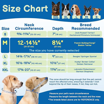 BARKLESS Soft Dog Cone, Soft Cone for Dogs to Stop Licking Biting Wounds, Breathable Surgical E Collar for After Surgery, Adjustable Elizabethan Collar for Neuter Incision Care