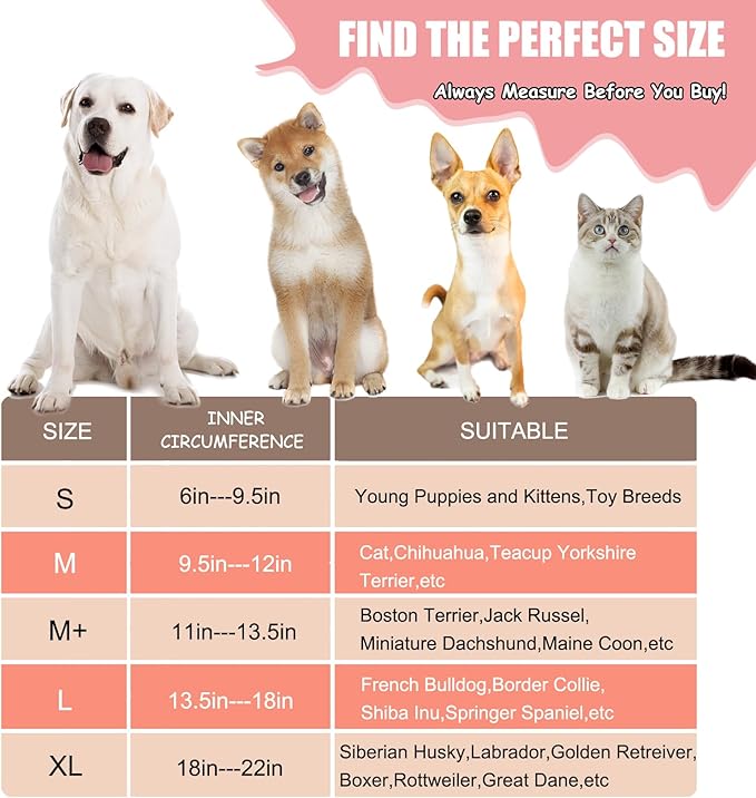 Dog Cone Collar Inflatable Donut for Large Medium Small Dogs, Soft Waterproof Dog Cone Alternative After Surgery Prevents Licking Wounds Easy Clean (Pink, M (Neck 9"-12"))
