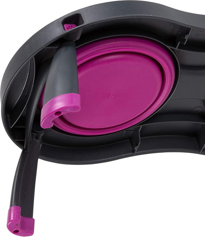 Dexas Pets Double Elevated Pet Feeder, Fuchsia, Small/1 Cup Capacity Bowls (PW1004322405) (Pack of 2)