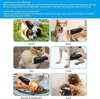 3 Pack 3-3/4FC Detachable Pet Dog Grooming Ceramic Blades,Compatible with Andis,Oster A5,Wahl KM-10 Series,Size 3-3/4FC Blade 1/2-Inch 13MM Cut Length