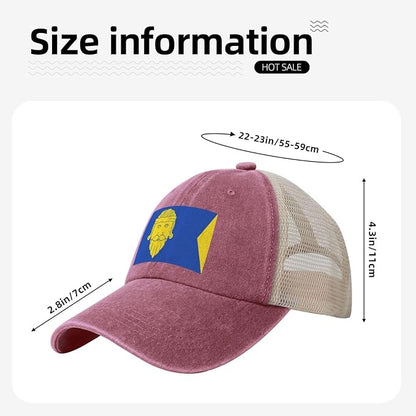 Classic Wormer vlag Denim mesh Cap Truck Driver Baseball hat Breathable Adjustable dad caps Black