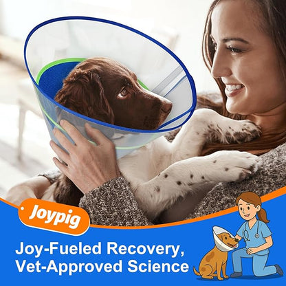 Dog Cone Collar with Soft Liner to Stop Licking, Elizabeth Recovery Collar After Surgery for Large Medium Dogs, Comfortable Pet Head Cone Alternative for Neutering Spay Injury (XS)