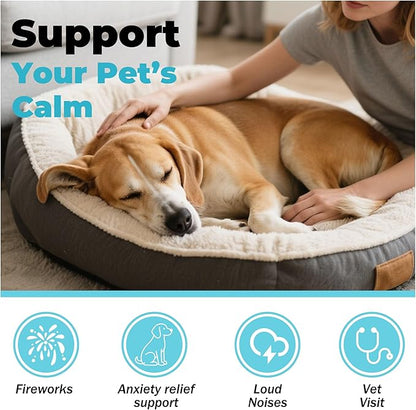 Dog Calming Capsule Calming Support Supplement for Small Dogs and Cats, Helps Promote Relaxation and Reduce External Stress Factors, Daily Behavioral Support and Anxiety Relief for Dogs and Cats, 75mg