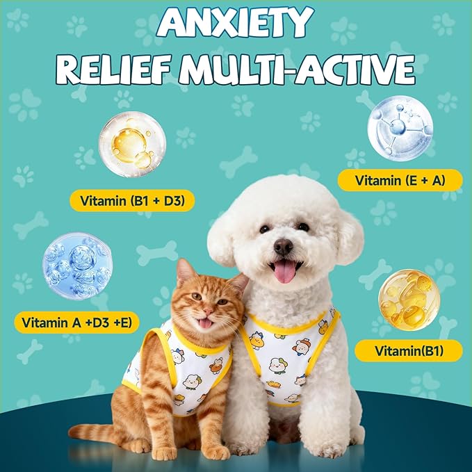 2Pack Calming Drops for Dogs & Cats - Cat Calming Treats for Anxiety Relief , Relaxation, Sleep Aid with Schisandra Taurine , Separation, Soothing Calming Care for Indoor Pet -Roast Chicken Flavor