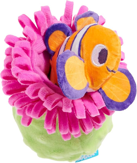 Barkbox Clown Fishing Around Plush Toy for Small Dogs – 2-Part Squeaky Toy with Treat-Hiding Fun – Perfect for Interactive Play and Mental Stimulation