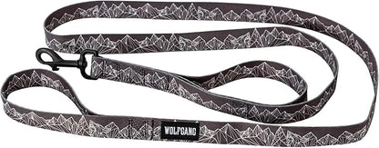 Wolfgang Heavy Duty Dog Leash, Pull-Tested to Over 800 lbs for Walking & Training, WolfMountain Print, Dual-Handle Large