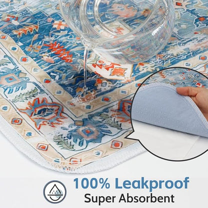 Washable Pee Pads for Dogs 2 Pack Reusable Puppy Training Pads 40"x26" Super Absorbent Waterproof Dog Training Pads, Non-Slip Potty Pads Whelping Pads Litter Mat Pet Supplies - Blue/Mix