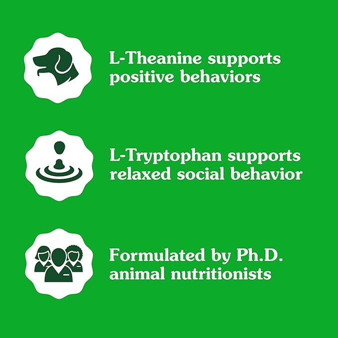 Greenies Supplements Calming Chews for Dogs Chicken Flavor, Dog Calming Chews, 7.3 oz. Container of 40 Count