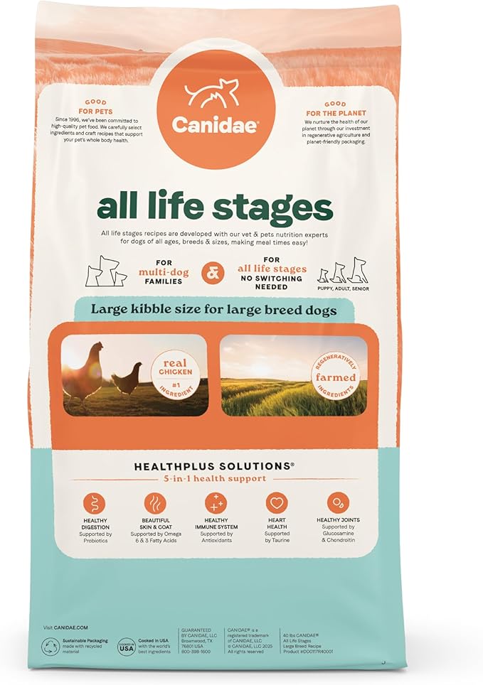 Canidae All Life Stages Dry Dog Food, Large Breed Multi-Protein Recipe, 40 lbs.
