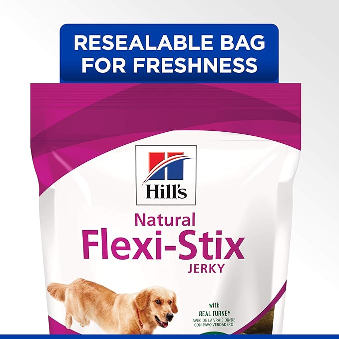 Hill's Natural Flexi-Stix Jerky,All Life Stages,Great Taste,Dog Treats,Turkey,7.1 oz Bag,(Pack of 2)