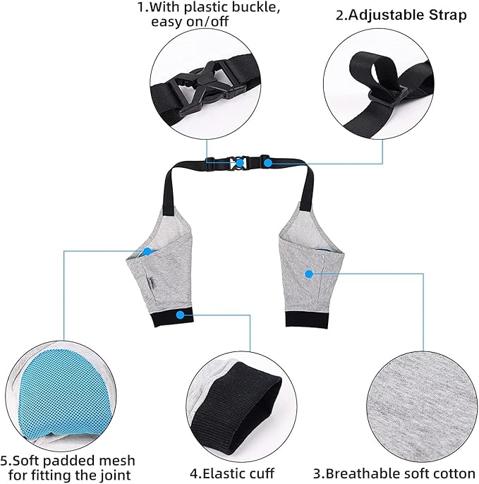 HDKUW Dog Elbow Protector for Calluses, Recovery Suit for Front Legs, Cone Collar Alternative to Stop Licking Wounds, Cover Sleeve for Small Medium Large Dogs (L)