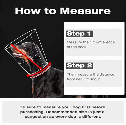 Soft Dog Cone for Medium Size Dogs,Breathble Adjustable Dogs Recovery Collar After Surgery,Protective Elizabethan Cones,E Collar Alternative to Stop Licking,Comfortable Dog Cones,Black,M
