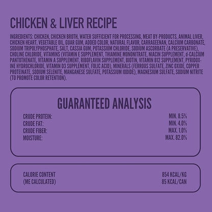 A Strong Heart Wet Dog Food Cups, Chicken & Liver Recipe - 3.5 oz Cups (Pack of 12), Made in The USA with Real Chicken & Liver