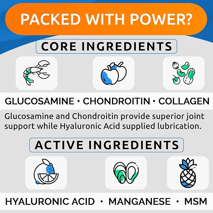 BARK&SPARK Liquid Collagen for Dogs w/Glucosamine (16 OZ) Advanced Mobility Joint Supplement for Dogs - Advanced Formula w/Chondroitin, MSM - Hip & Joint + Skin & Coat Care - Made in USA