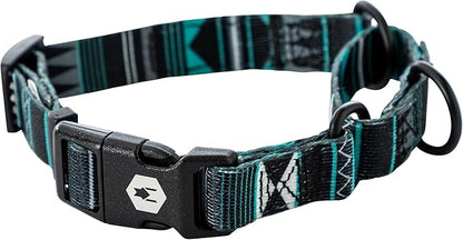 Wolfgang Heavy Duty Martingale Dog Collar with Quick Release Nylon Buckle for Walking & Training, WesternSky Print, Medium