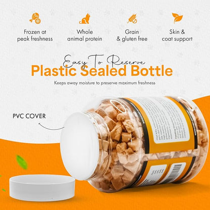 Freeze-Dried Salmon Treats for Cats & Dogs – 100% Wild Caught, Single Ingredient, High-Protein, Healthy Snack – No Additives or Preservatives – 7.0oz - Inspected & Tested in USA