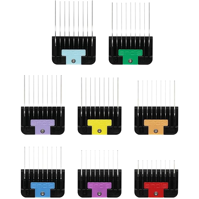 Andis - set of combs lifted stainless steel parts 8