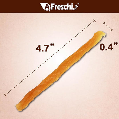 A Freschi srl Turkey Tendons for Dogs, USA-Sourced, Healthy Dog Treats, Rawhide-Free Puppy Chews, All Natural, Hypoallergenic Dog Treats, Soft Strips, 3.5 oz Pack