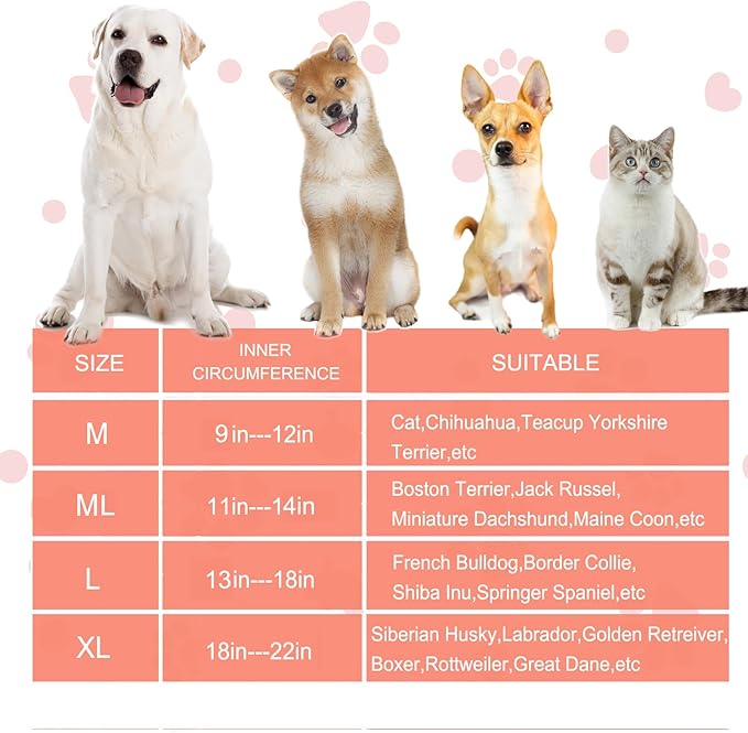 Inflatable Dog Cone Collar for Large Medium Small Dogs, Soft Dog Donut Collar Adjustable Recovery Cone for Pets After Surgery, Extra Enhanced Anti-Licking Guard Shield (Mangosteen, Small)