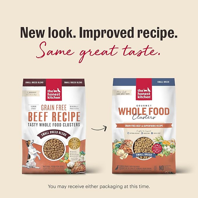 The Honest Kitchen Whole Food Clusters Small Breed Grain Free Beef Dry Dog Food, 10 lb Bag