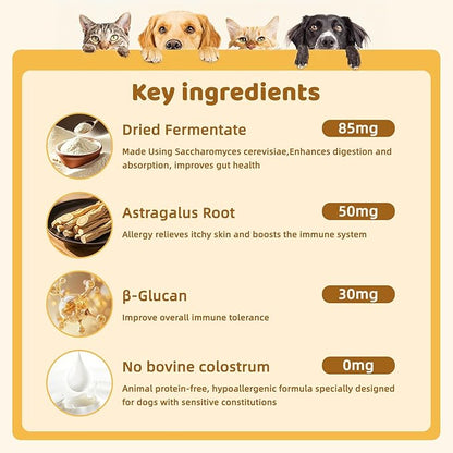Dog Allergy Relief Probiotics Chews 100ct: Dogs Probiotic for Itching Relief and Skin Allergy- Soft Probiotics Chew for Dogs Digestive Health Gut Health & Immune System-Skin and Coat Health