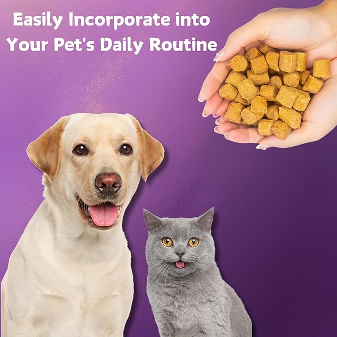 NATURE TARGET Probiotics for Dogs, 6 Billion CFUs, Freeze Dried Dog Probiotics with Prebiotics & Enzymes for Diarrhea, Gas, Vitamins & Omega 3 for Skin & Immune Health, Allergy Itch Relief, 180 Count