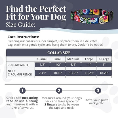 Lucky Love Dog - Easy Click Buckle Dog Collar with Leash Set Combo, Durable & Comfortable for Male & Female Dogs, Pet Collar for Large Dogs, Secure Fit - Lilian Combo, Large