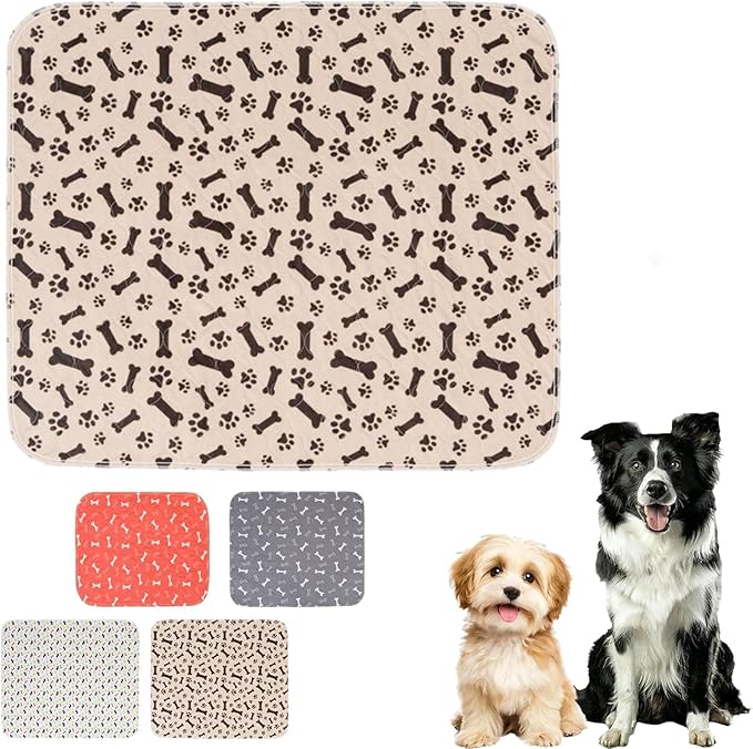 Pet Pee Pad,Pee Pads for Dogs with Pheromones,Washable Reusable Puppy Training Pads with 4-Layer Leak Protection,Easy to Clean,Odor Control, and Non-Slip Base (Pink)